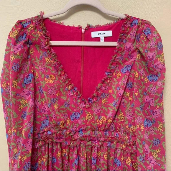 Likely Ruxton Dress in Fuchsia Multi Size 2 - Picture 5 of 12